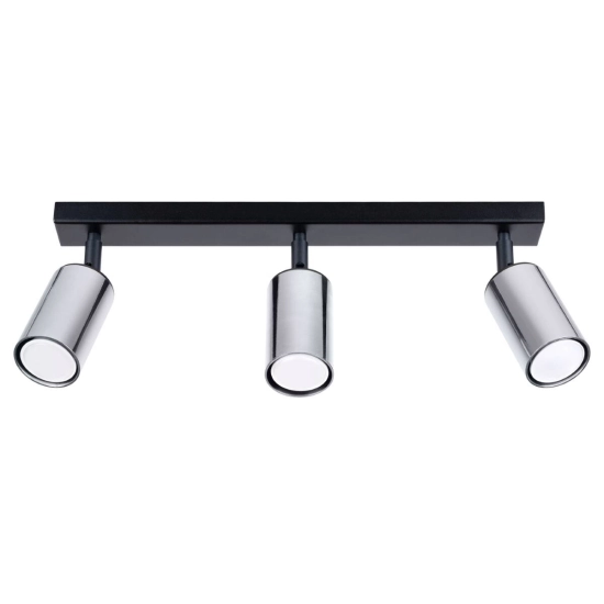 Plafon WINX 3 czarny/chrom SL.1368 SOLLUX LIGHTING