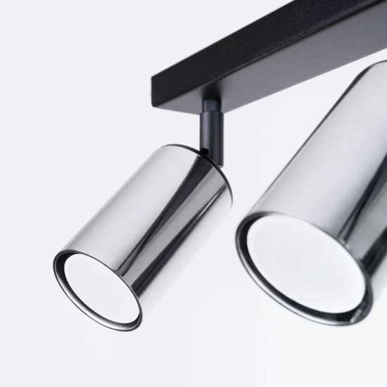 Plafon WINX 3 czarny/chrom SL.1368 SOLLUX LIGHTING