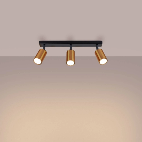 Plafon WINX 3 czarny/miedź SL.1376 SOLLUX LIGHTING
