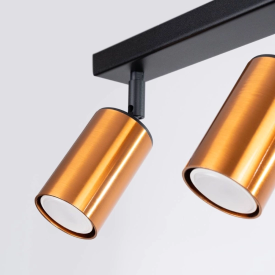 Plafon WINX 3 czarny/miedź SL.1376 SOLLUX LIGHTING