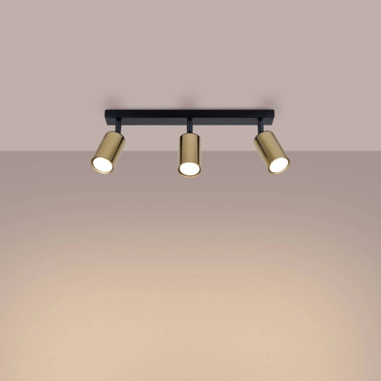 Plafon WINX 3L czarny/złoty SL.1384 SOLLUX LIGHTING