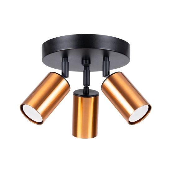 Plafon WINX 3P czarny/miedź SL.1377 SOLLUX LIGHTING