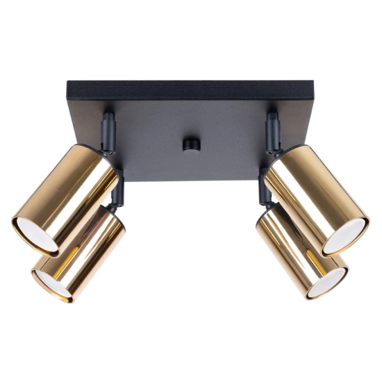 Plafon WINX 4 czarny/złoty SL.1386 SOLLUX LIGHTING