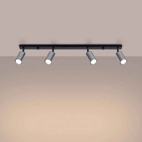 Plafon WINX 4L czarny/chrom SL.1371 SOLLUX LIGHTING