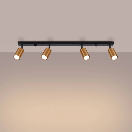 Plafon WINX 4L czarny/miedź SL.1379 SOLLUX LIGHTING