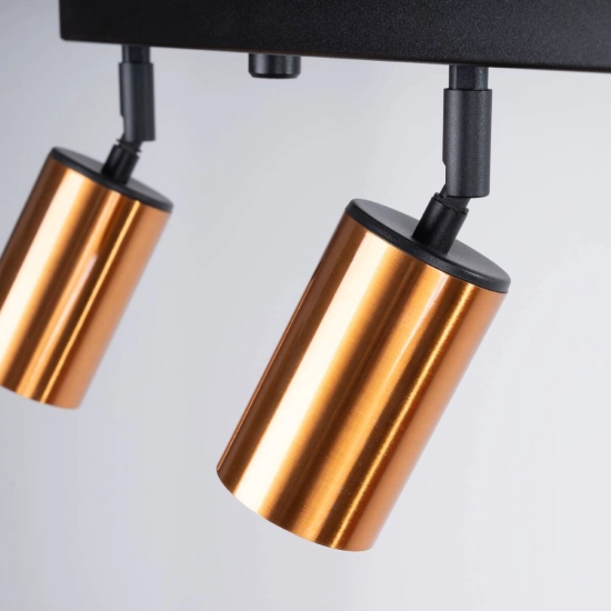 Plafon WINX 4L czarny/miedź SL.1379 SOLLUX LIGHTING