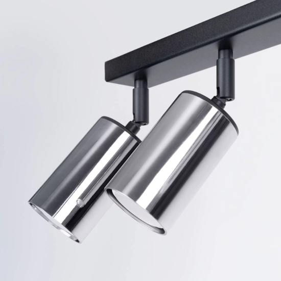 Plafon WINX 6L czarny/chrom SL.1372 SOLLUX LIGHTING