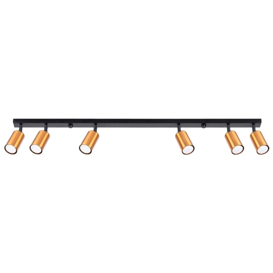 Plafon WINX 6L czarny/miedź SL.1380 SOLLUX LIGHTING