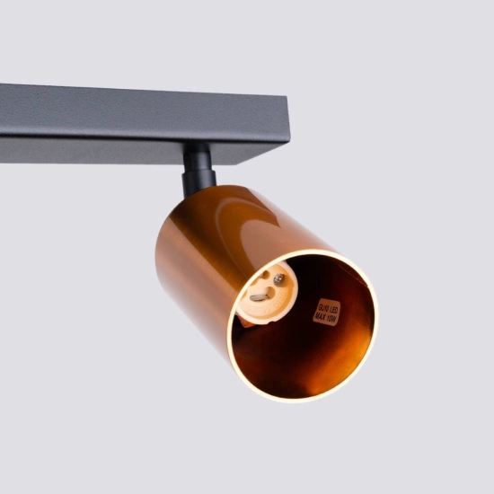 Plafon WINX 6L czarny/miedź SL.1380 SOLLUX LIGHTING