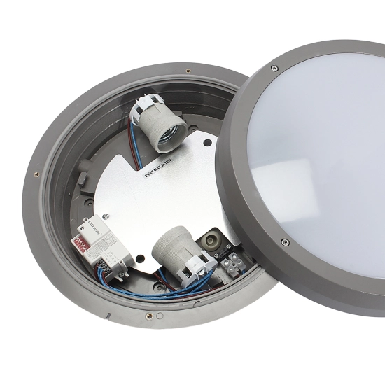 Plafon ścienny PIR P3001-E27-S 2xE27 antracyt z czujnikiem ruchu i zmierzchu Zewnętrzny TONDO 1365DL DOMENO LIGHTING - zdjęcie dodatkowe 2