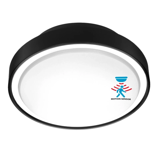 Plafon sufitowy PIR P2582-E27-S E27x2 czarny z czujnikiem ruchu i zmierzchu ROTONDA 1362DL DOMENO LIGHTING - zdjęcie dodatkowe 1