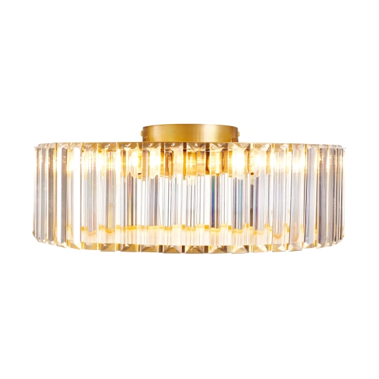 Plafon sufitowy glamour MAGIA 40 cm - złoty szczotkowany, kryształy K9 ST-D8801C-R40-MAGIA Step into design