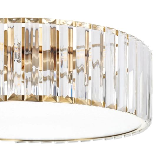 Plafon sufitowy glamour MAGIA 40 cm - złoty szczotkowany, kryształy K9 ST-D8801C-R40-MAGIA Step into design