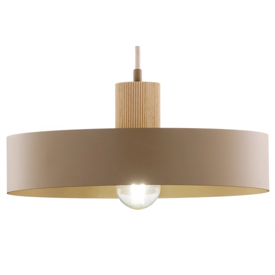 RIF WOOD 1 L ciepły beż 41870 lampa wisząca drewno naturalne jasne Sigma