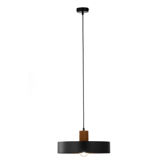 RIF WOOD 1 L czarny 41860 lampa wisząca drewno naturalne jasny brąz Sigma