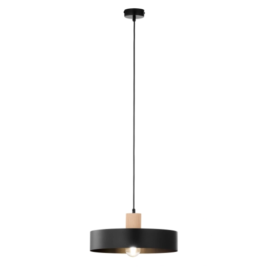 RIF WOOD 1 L czarny 41865 lampa wisząca drewno naturalne jasne Sigma