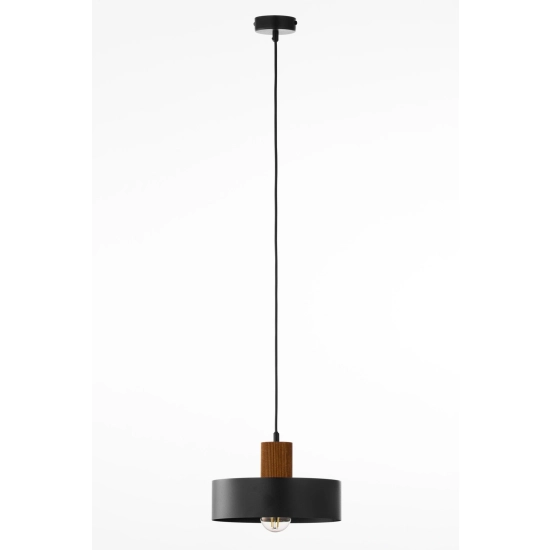RIF WOOD 1 M czarny 41859 lampa wisząca drewno naturalne jasny brąz Sigma
