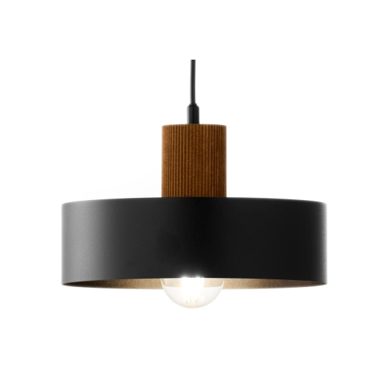 RIF WOOD 1 M czarny 41859 lampa wisząca drewno naturalne jasny brąz Sigma