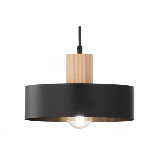 RIF WOOD 1 M czarny 41864 lampa wisząca drewno naturalne jasne Sigma