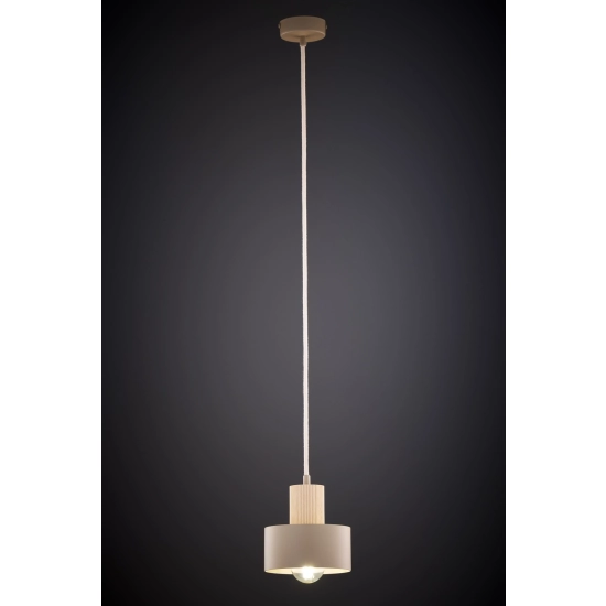 RIF WOOD 1 S ciepły beż 41868 lampa wisząca drewno naturalne jasne Sigma