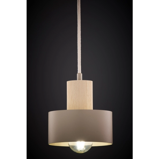 RIF WOOD 1 S ciepły beż 41868 lampa wisząca drewno naturalne jasne Sigma