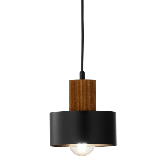 RIF WOOD 1 S czarny 41858 lampa wisząca drewno naturalne jasny brąz Sigma