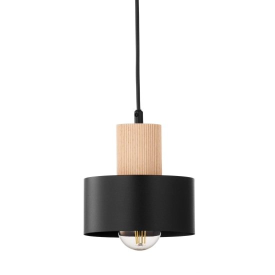 RIF WOOD 1 S czarny 41863 lampa wisząca drewno naturalne jasne Sigma