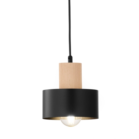 RIF WOOD 1 S czarny 41863 lampa wisząca drewno naturalne jasne Sigma