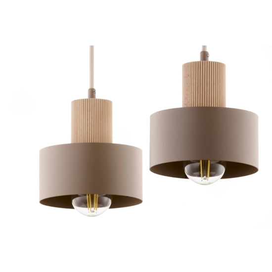 RIF WOOD 2 ciepły beż 41871 lampa wisząca drewno naturalne jasne Sigma