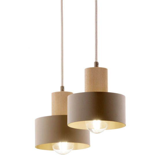 RIF WOOD 2 ciepły beż 41871 lampa wisząca drewno naturalne jasne Sigma