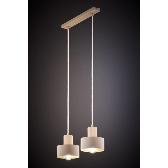 RIF WOOD 2 ciepły beż 41871 lampa wisząca drewno naturalne jasne Sigma