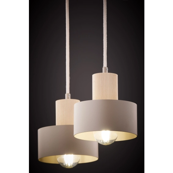 RIF WOOD 2 ciepły beż 41871 lampa wisząca drewno naturalne jasne Sigma