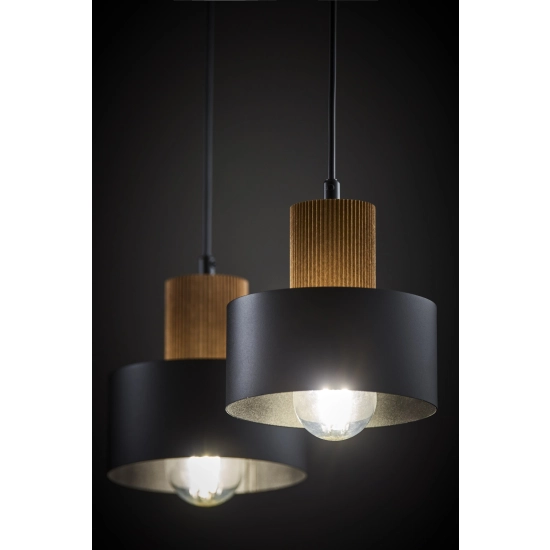 RIF WOOD 2 czarny 41861 lampa wisząca drewno naturalne jasny brąz Sigma