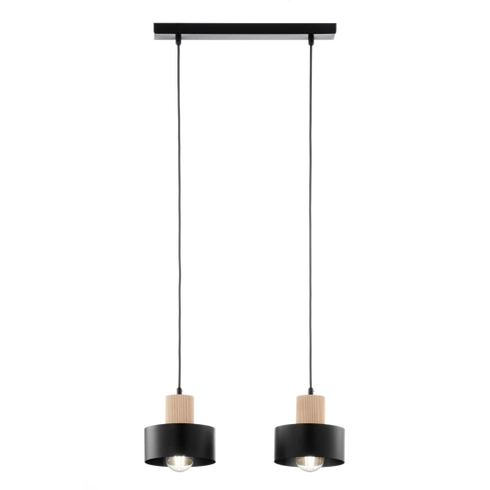 RIF WOOD 2 czarny 41866 lampa wisząca drewno naturalne jasne Sigma