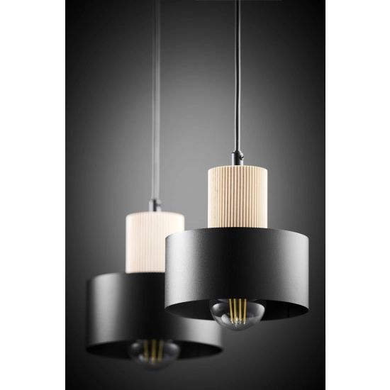 RIF WOOD 2 czarny 41866 lampa wisząca drewno naturalne jasne Sigma
