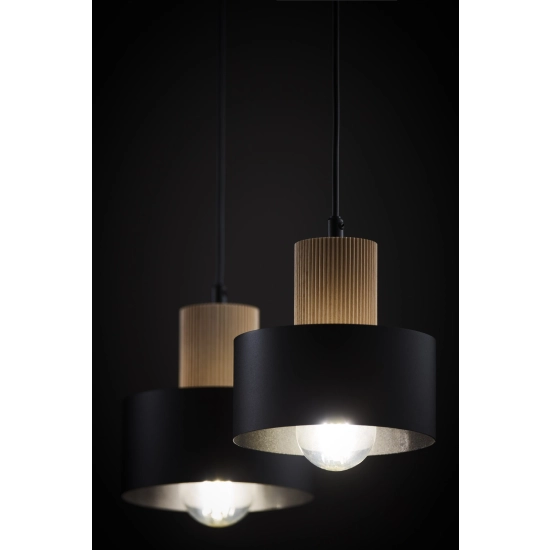RIF WOOD 2 czarny 41866 lampa wisząca drewno naturalne jasne Sigma