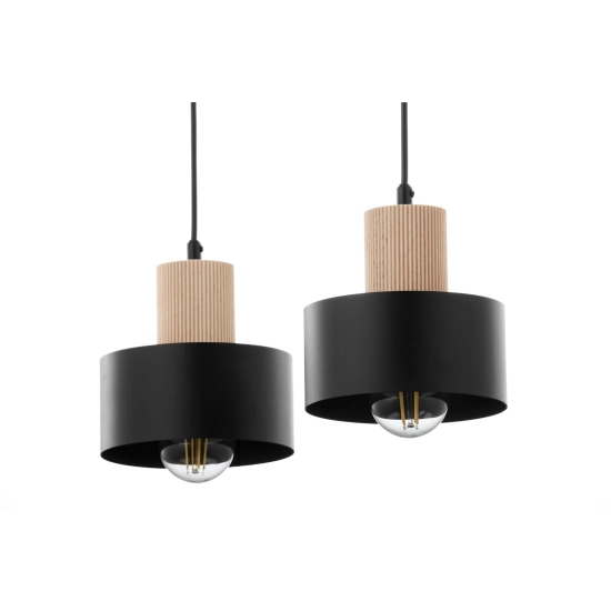 RIF WOOD 2 czarny 41866 lampa wisząca drewno naturalne jasne Sigma