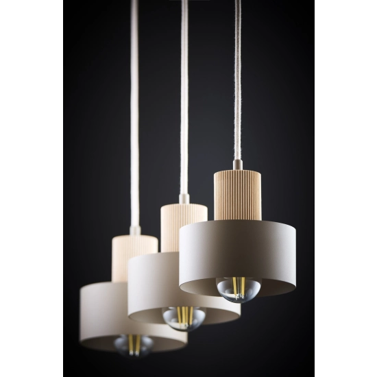 RIF WOOD 3 ciepły beż 41872 lampa wisząca drewno naturalne jasne Sigma