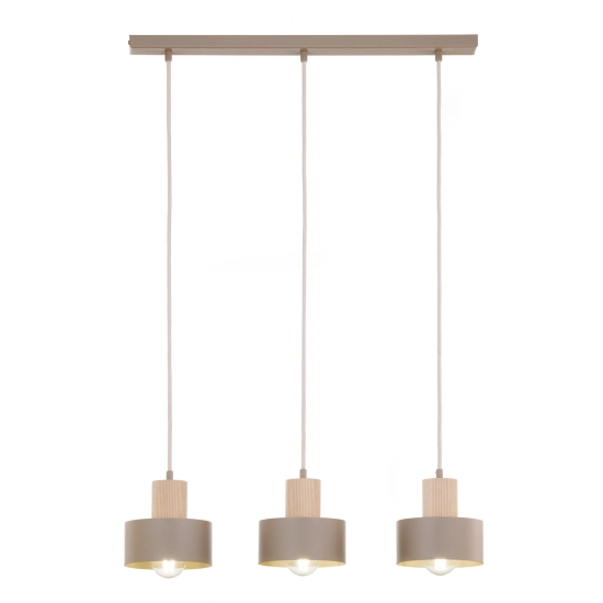 RIF WOOD 3 ciepły beż 41872 lampa wisząca drewno naturalne jasne Sigma