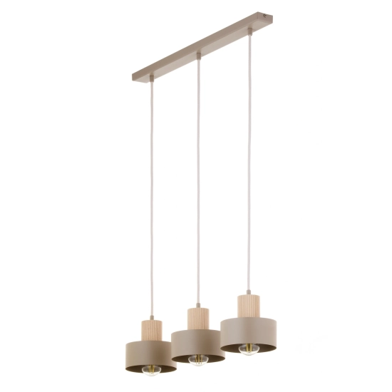 RIF WOOD 3 ciepły beż 41872 lampa wisząca drewno naturalne jasne Sigma
