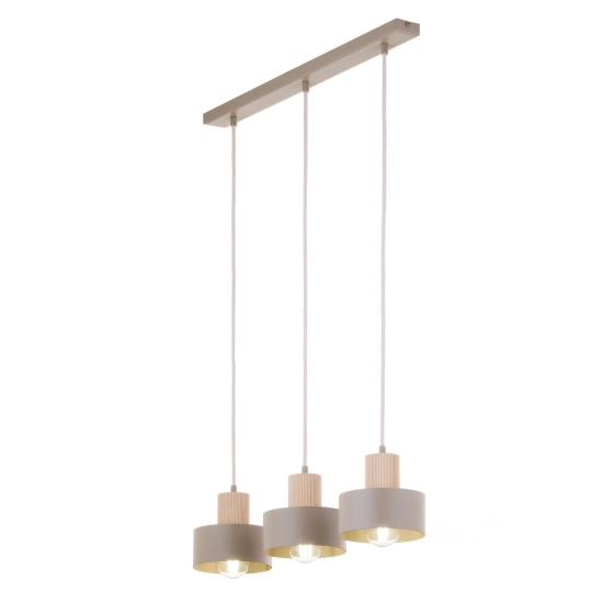 RIF WOOD 3 ciepły beż 41872 lampa wisząca drewno naturalne jasne Sigma