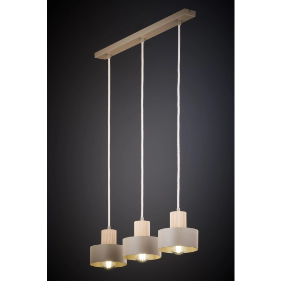RIF WOOD 3 ciepły beż 41872 lampa wisząca drewno naturalne jasne Sigma