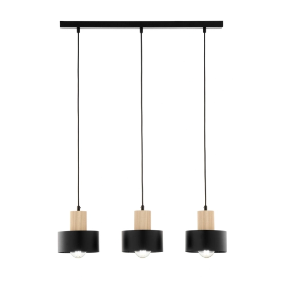 RIF WOOD 3 czarny 41867 lampa wisząca drewno naturalne jasne Sigma