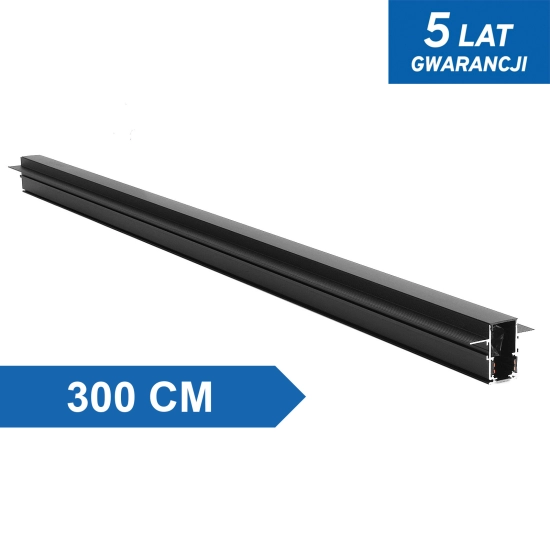 Szyna magnetyczna podtynkowa czarna LL-20D 300cm 1188DL DOMENO LIGHTING - zdjęcie produktu