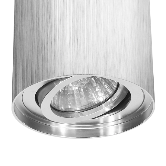 DUŻA OPRAWA NATYNKOWA HALOGENOWA TUBA LED RUCHOMA srebrna szczotkowana 498DL DOMENO LIGHTING - zdjęcie dodatkowe 3