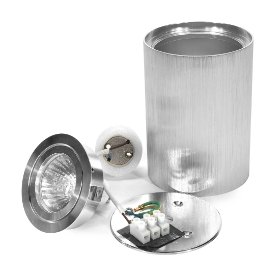 DUŻA OPRAWA NATYNKOWA HALOGENOWA TUBA LED RUCHOMA srebrna szczotkowana 498DL DOMENO LIGHTING - zdjęcie dodatkowe 4