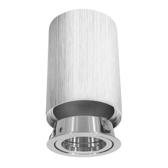 DUŻA OPRAWA NATYNKOWA HALOGENOWA TUBA LED RUCHOMA srebrna szczotkowana 498DL DOMENO LIGHTING - zdjęcie dodatkowe 5