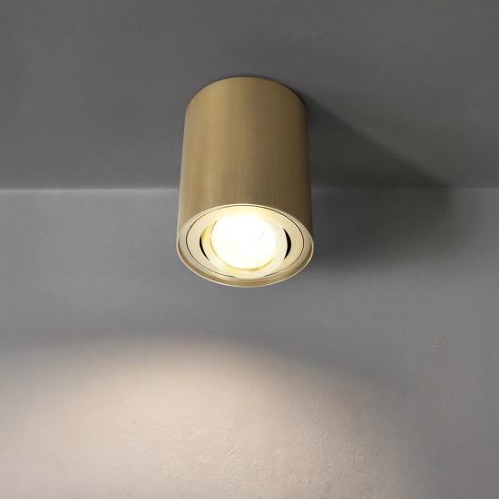 DUŻA OPRAWA NATYNKOWA HALOGENOWA TUBA LED RUCHOMA złota 497DL DOMENO LIGHTING - zdjęcie dodatkowe 2