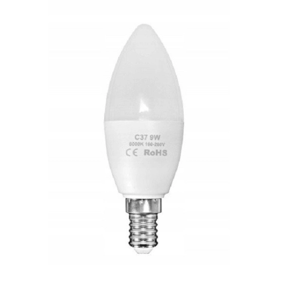 Żarówka E14 230V 9W świeczka biała neutralna - zdjęcie produktu