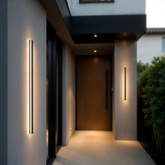 Zewnętrzny Kinkiet Elewacyjny LUNGO LED 100cm UNO-BH-018 18W 3000K Czarny IP54 1320DL DOMENO LIGHTING - zdjęcie produktu